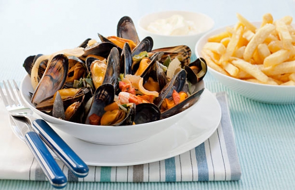 Mosselen met frietjes